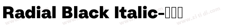 Radial Black Italic字体转换 Radial Black Italic字体转换